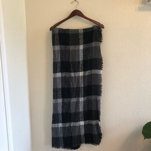 Mossimo Black Plaid Blanket Scarf